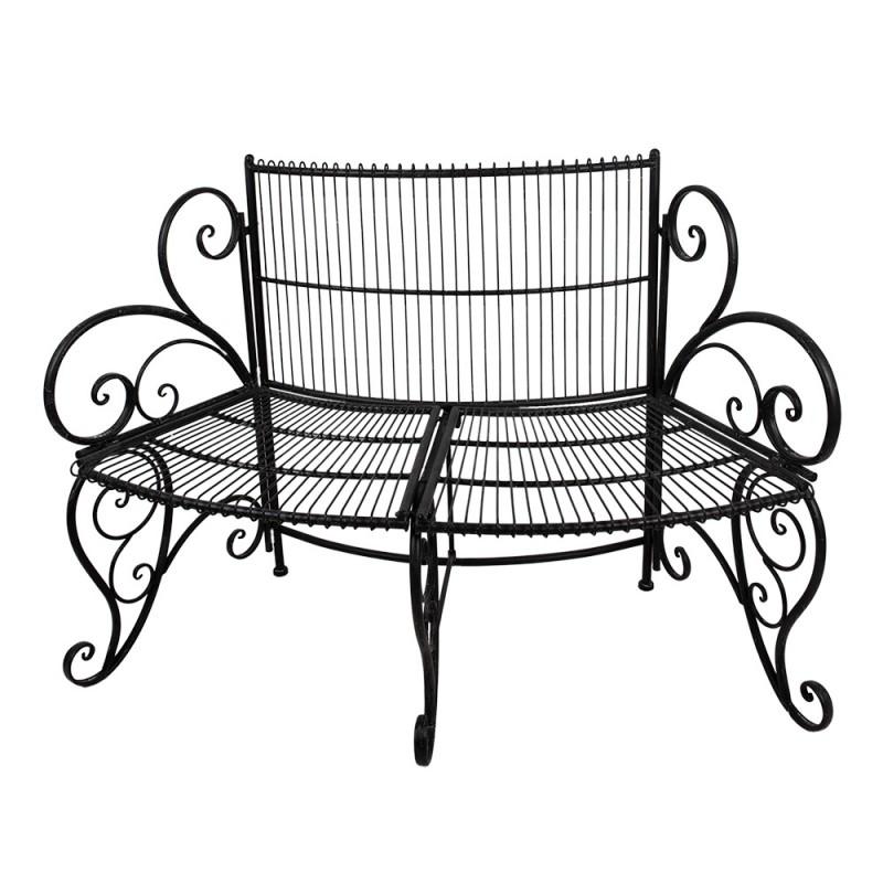 clayre & eef 5Y1275 Tuinbank 134x54x92 cm Zwart Metaal clayre & eef 5Y1275 Tuinbank 134x54x92 cm Zwart Metaal