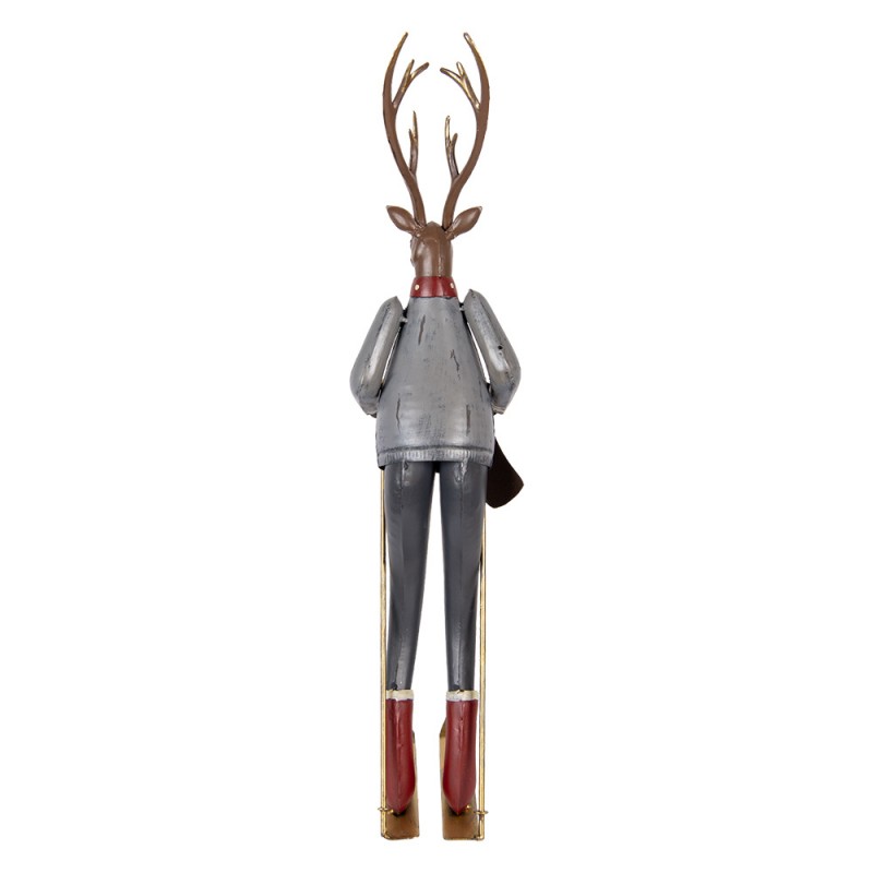 Clayre & Eef 5Y1316 Kerstdecoratie Beeld Hert 19x15x65 Cm Bruin Metaal