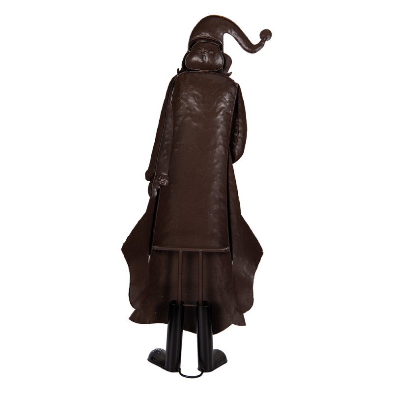 Clayre & Eef 5Y1317 Kerstdecoratie Beeld Kerstman 33x16x85 Cm Rood Metaal