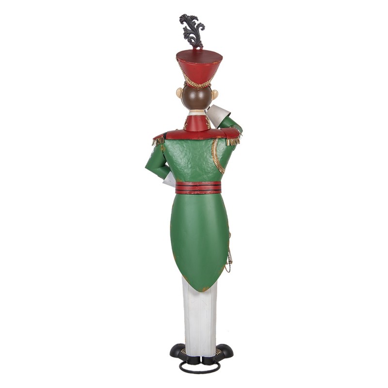 Clayre & Eef 5Y1321 Decoratie Beeld Notenkraker 65x71x218 Cm Wit Groen Metaal