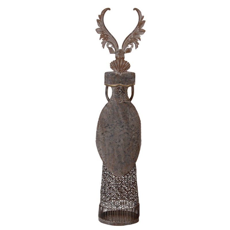 Clayre & Eef 5Y1329 Decoratie Beeld Hert 20x11x81 Cm Bruin Metaal