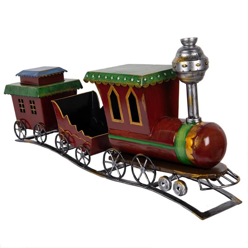 Clayre & Eef 5Y1335 Decoratie Beeld Trein 70x15x36 Cm Rood Metaal