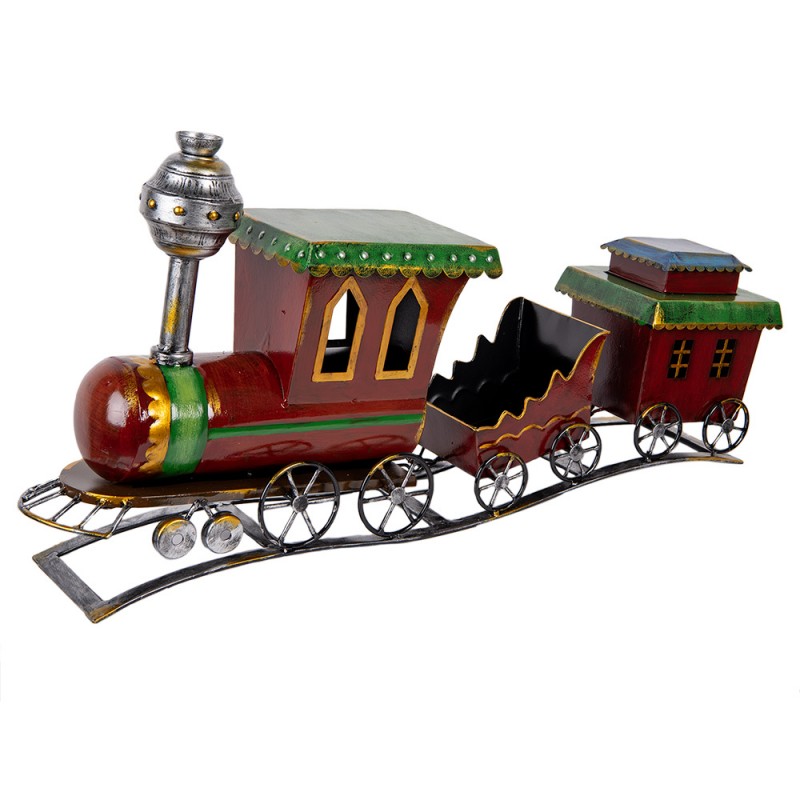 Clayre & Eef 5Y1335 Decoratie Beeld Trein 70x15x36 Cm Rood Metaal