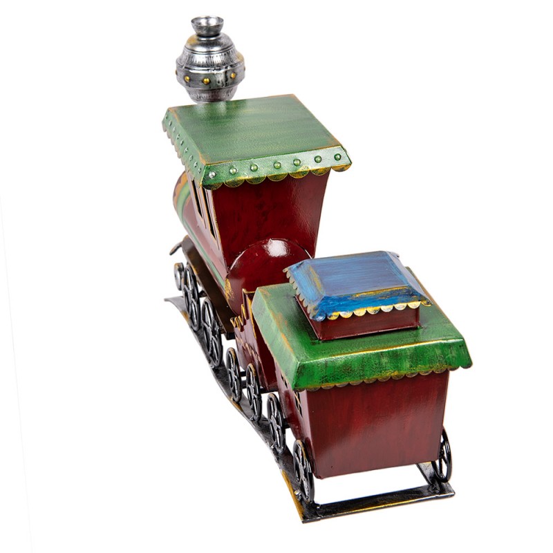 Clayre & Eef 5Y1335 Decoratie Beeld Trein 70x15x36 Cm Rood Metaal