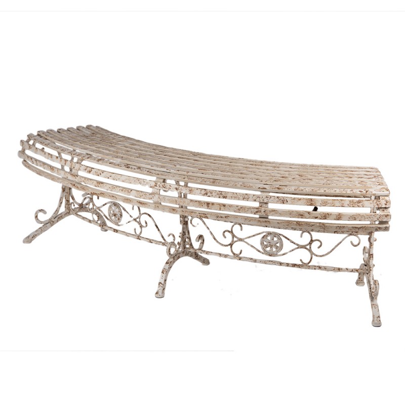 Clayre & Eef 5Y1337 Tuinbank 157x55x48 Cm Beige Metaal