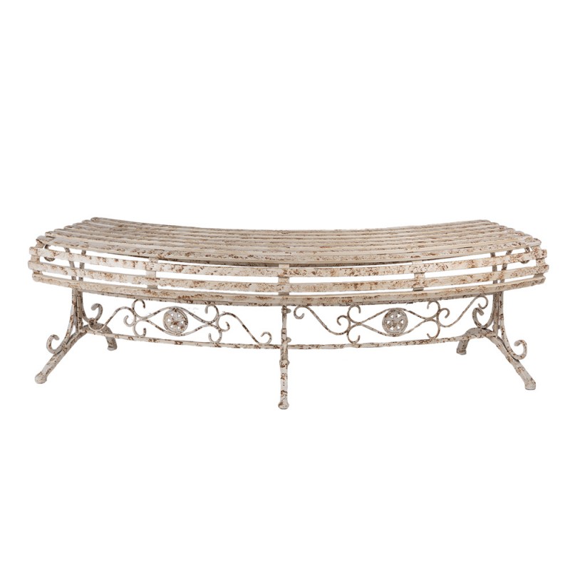 clayre & eef 5Y1337 Tuinbank 157x55x48 cm Beige Metaal clayre & eef 5Y1337 Tuinbank 157x55x48 cm Beige Metaal