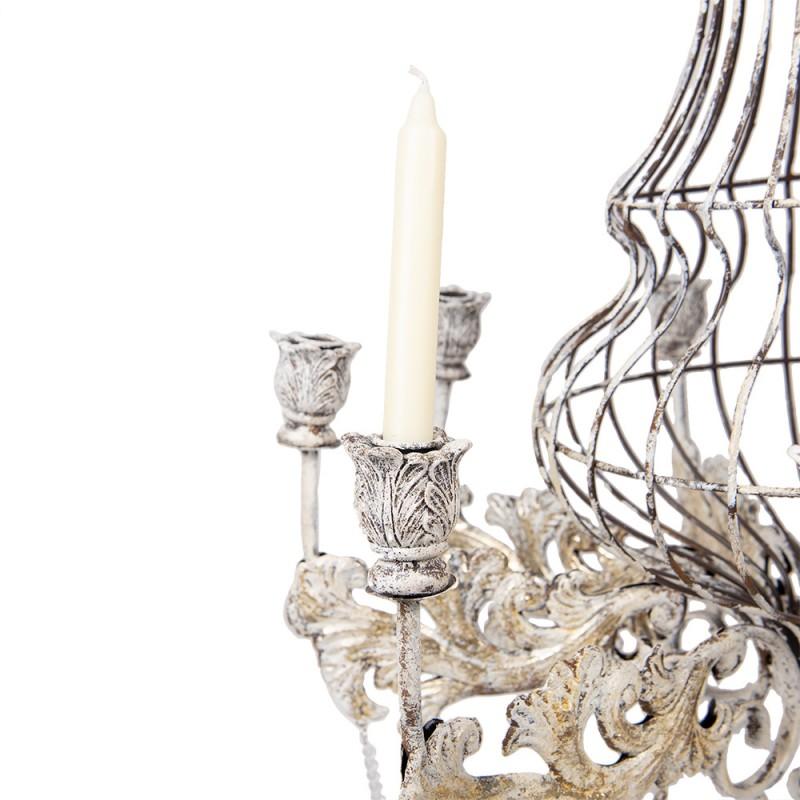 Clayre & Eef 5Y1342 Kandelaar Ø 69x93/137 Cm Beige Metaal