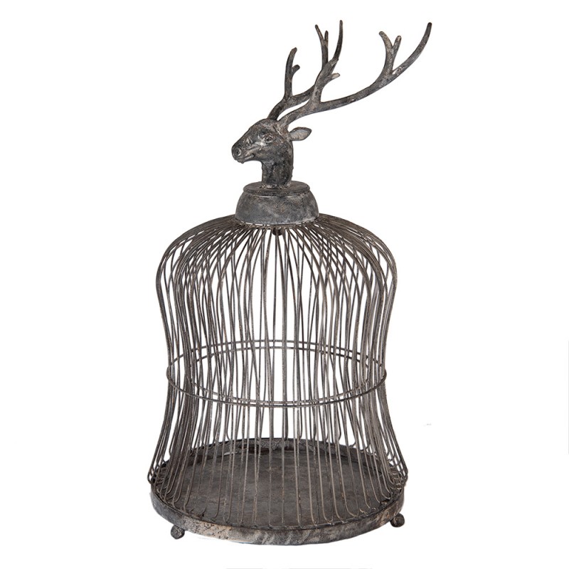 clayre & eef 5Y1344 Vogelkooi Decoratie Ø 26x50 cm Grijs Metaal clayre & eef 5Y1344 Vogelkooi Decoratie Ø 26x50 cm Grijs Metaal