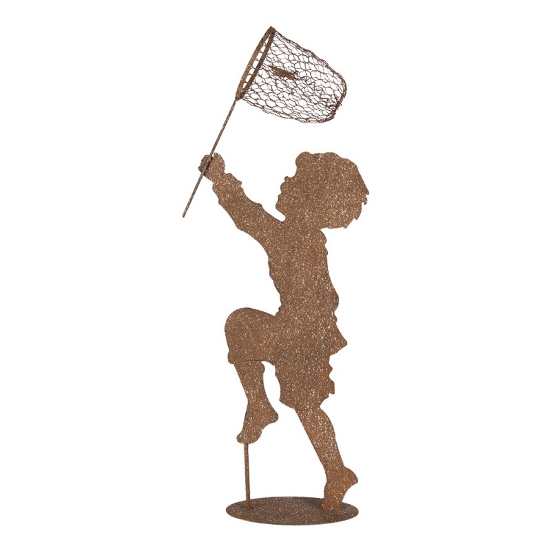 Clayre & Eef 5Y1353 Decoratie Beeld Kind 33x13x88 Cm Bruin Metaal