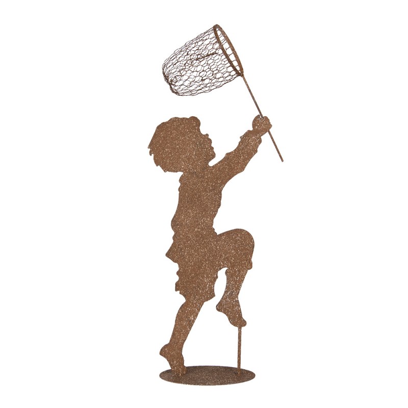 clayre & eef 5Y1353 Decoratie Beeld Kind 33x13x88 cm Bruin Metaal