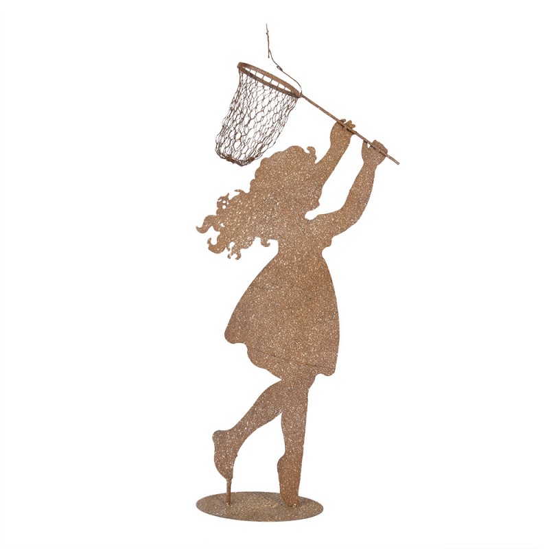 Clayre & Eef 5Y1354 Decoratie Beeld Kind 39x13x87 Cm Bruin Metaal