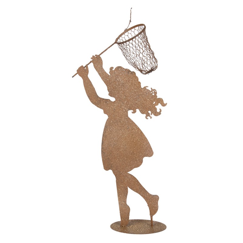 Clayre & Eef 5Y1354 Decoratie Beeld Kind 39x13x87 Cm Bruin Metaal