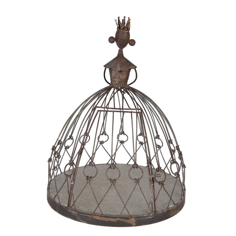 Clayre & Eef 5Y1357 Planthouder Ø 44x54 Cm Bruin Metaal