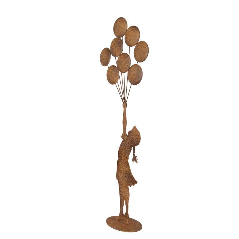 Clayre & Eef 5Y1366 Decoratie Beeld Kind 27x12x80 Cm Bruin Metaal