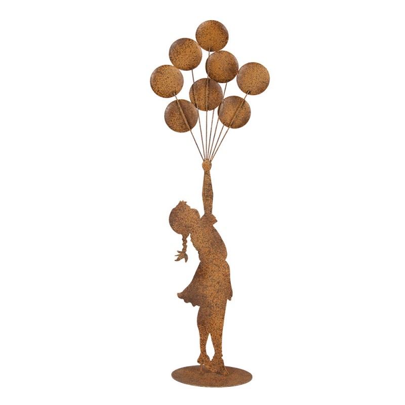 Clayre & Eef 5Y1366 Decoratie Beeld Kind 27x12x80 Cm Bruin Metaal