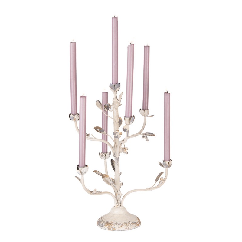 Clayre & Eef 5Y1370 Kandelaar Ø 39x51 Cm Beige Metaal