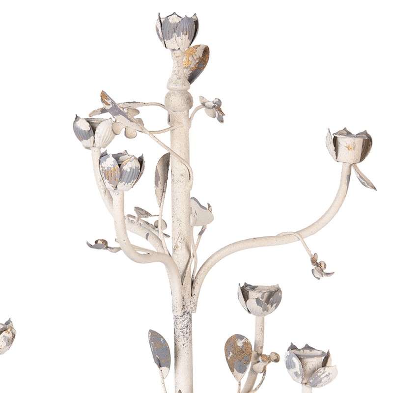 Clayre & Eef 5Y1370 Kandelaar Ø 39x51 Cm Beige Metaal