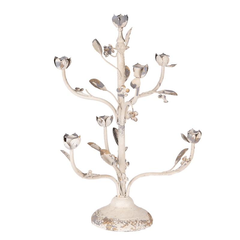 clayre & eef 5Y1370 Kandelaar Ø 39x51 cm Beige Metaal clayre & eef 5Y1370 Kandelaar Ø 39x51 cm Beige Metaal