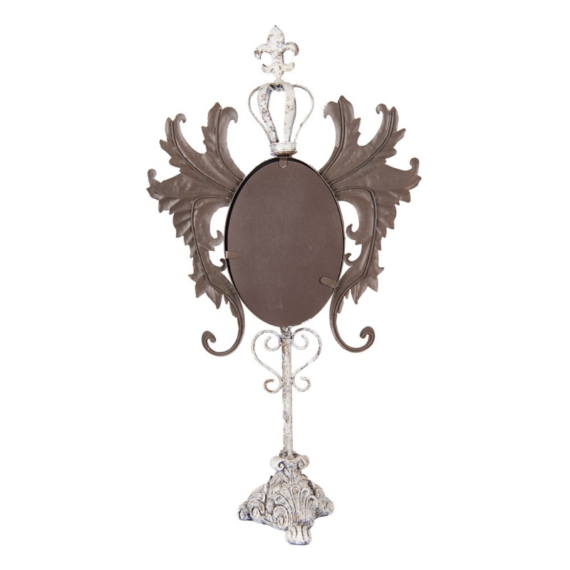 Clayre & Eef 62S331 Tafelspiegel 37x14x68 Cm Wit Metaal