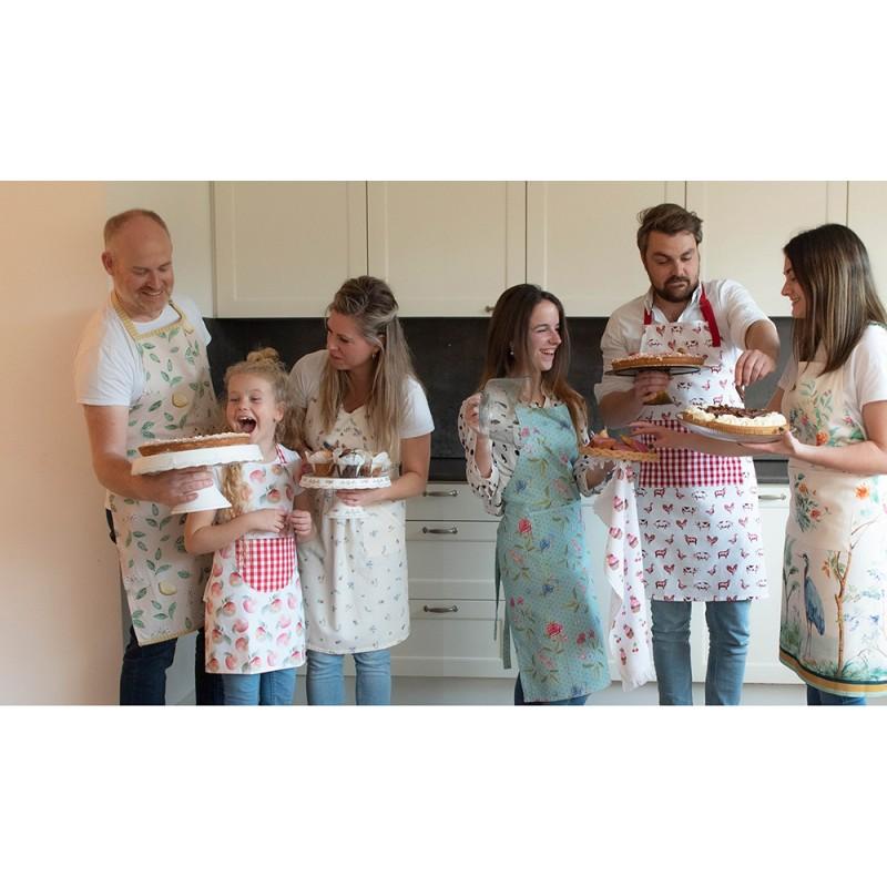 Clayre & Eef 64598GO Taartplateau Op Voet Ø 32x10 Cm Goudkleurig Kunststof Rond Etagère