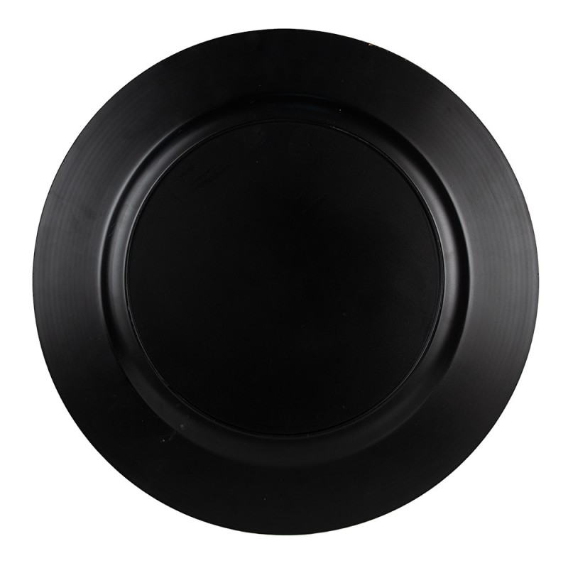 Clayre & Eef 64601 Onderbord Ø 33 Cm Goudkleurig Kunststof Rond Kaarsenplateau