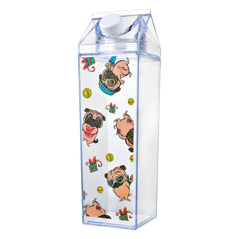 clayre & eef 65706 Drinkfles 1000 ml Transparant Kunststof Honden