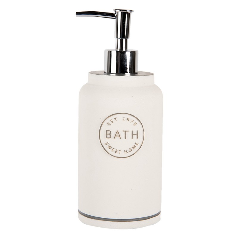 clayre & eef 65871 Zeepdispenser 475 ml Wit Kunststof Zeeppompje