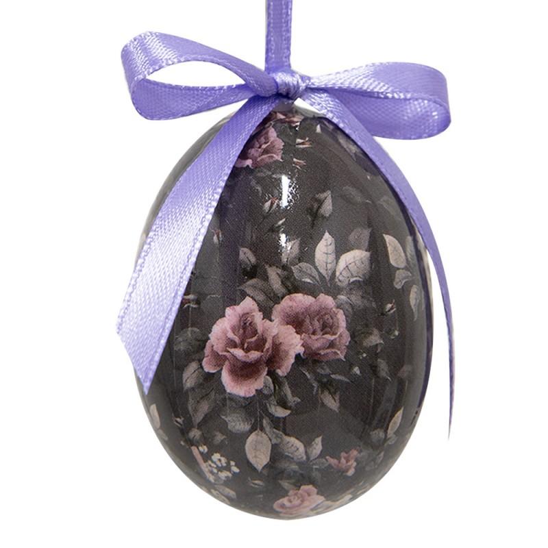 Clayre & Eef 65903 Paashanger Set Van 12 Ei Ø 4x5 Cm Meerkleurig Kunststof