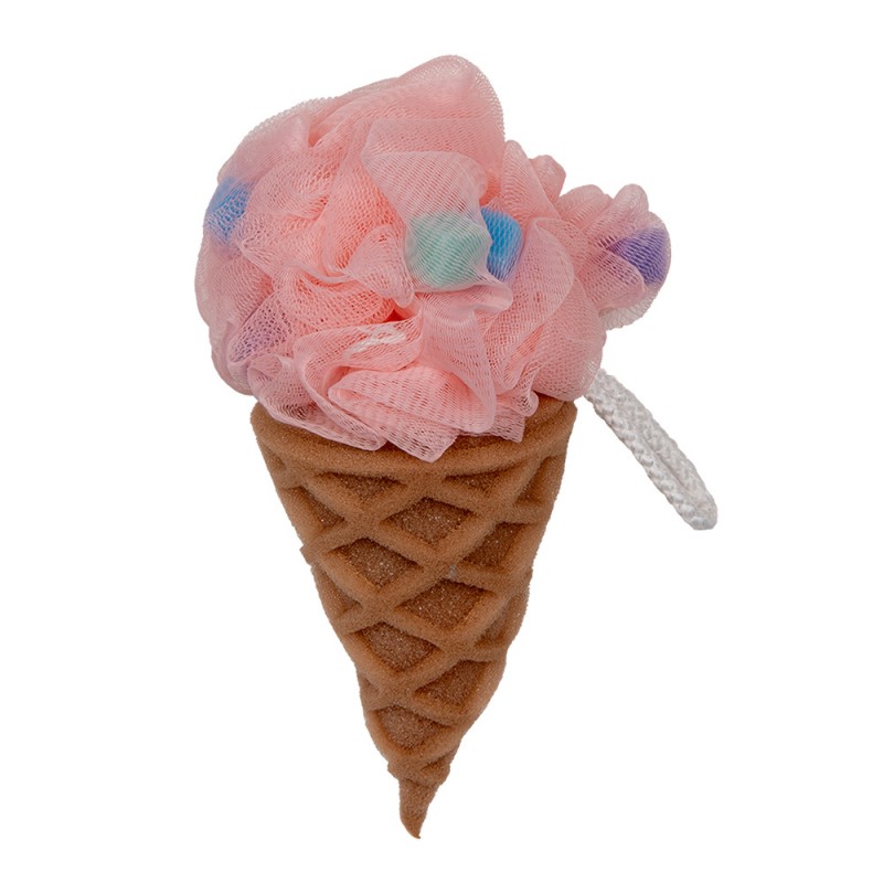 clayre & eef 65968P Badspons Ø 10x20 cm Roze Polyester