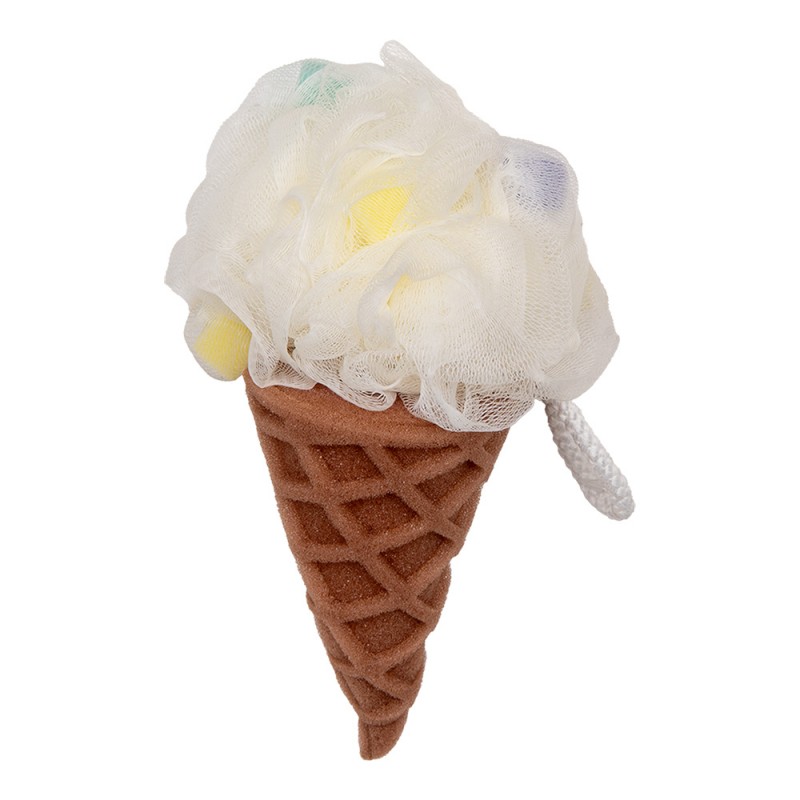 clayre & eef 65968W Badspons Ø 10x20 cm Wit Polyester