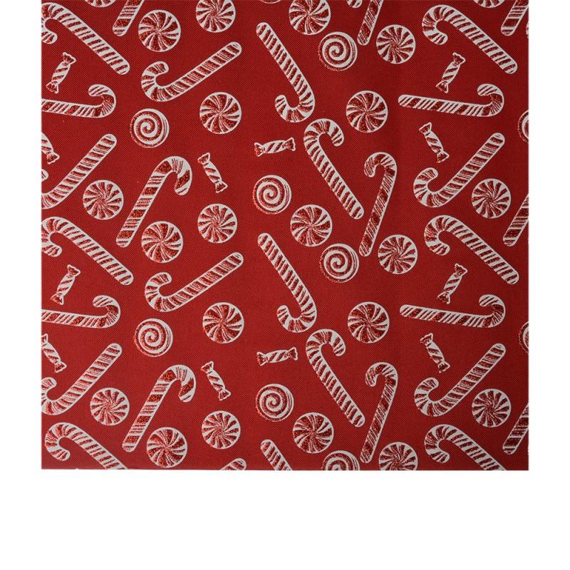 Clayre & Eef 66037 Tafelloper 28x275 Cm Rood Synthetisch Kerst