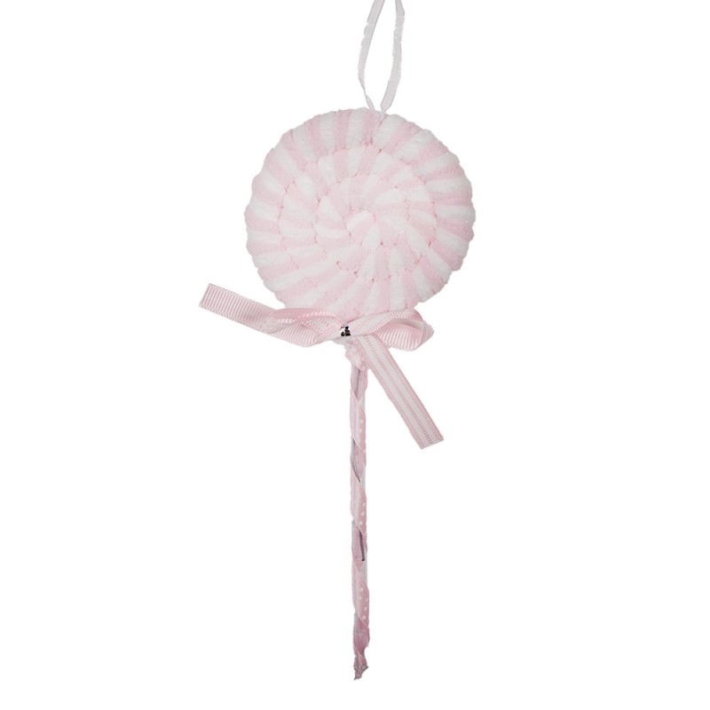 clayre & eef 66114P Kersthanger Lolly 25 cm Roze Kunststof