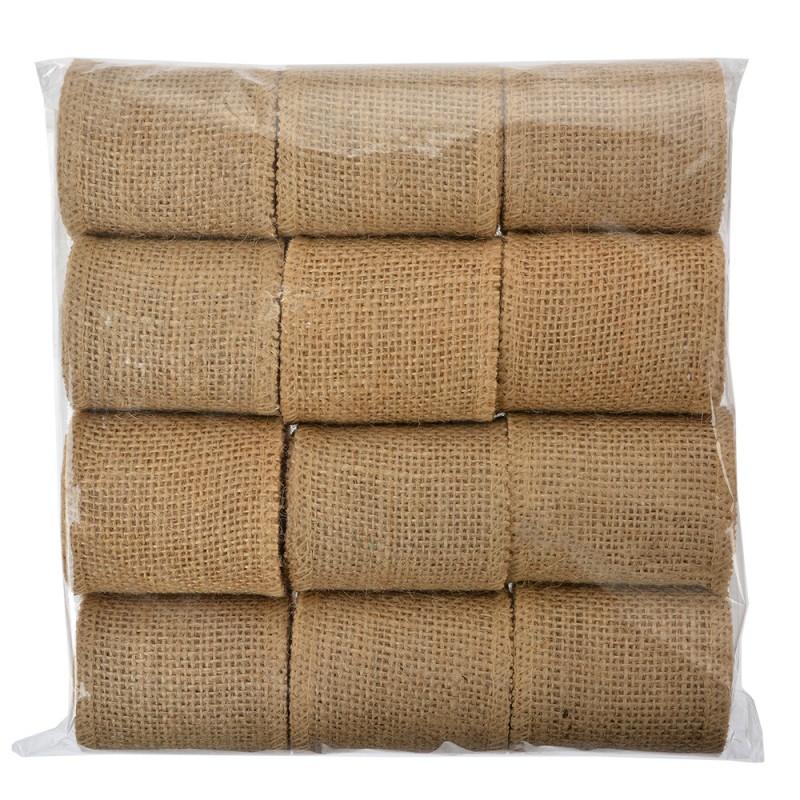Clayre & Eef 66212 Decoratie Lint 60 Mm X 2 M Bruin Jute