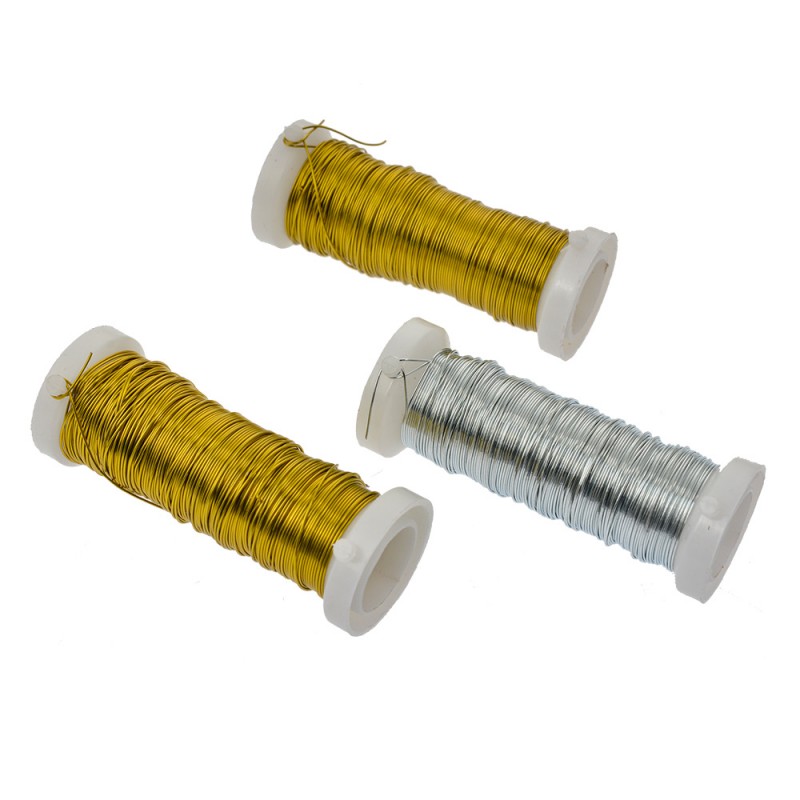 clayre & eef 66213 Ijzerdraad 15 m Zilverkleurig Goudkleurig IJzer