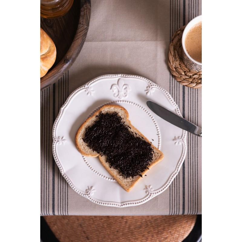 Clayre & Eef 6CE0271 Ontbijtbord Ø 21 Cm Wit Keramiek Rond Bord