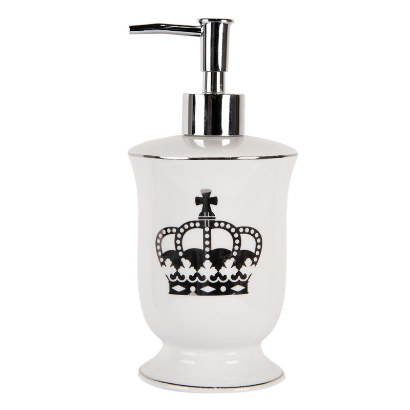 clayre & eef 6CE1997 Zeepdispenser 350 ml Wit Keramiek Zeeppompje