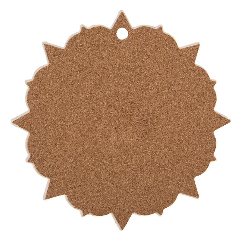 Clayre & Eef 6CE2052 Onderzetters Pannen Ø 20 Cm Roze Keramiek