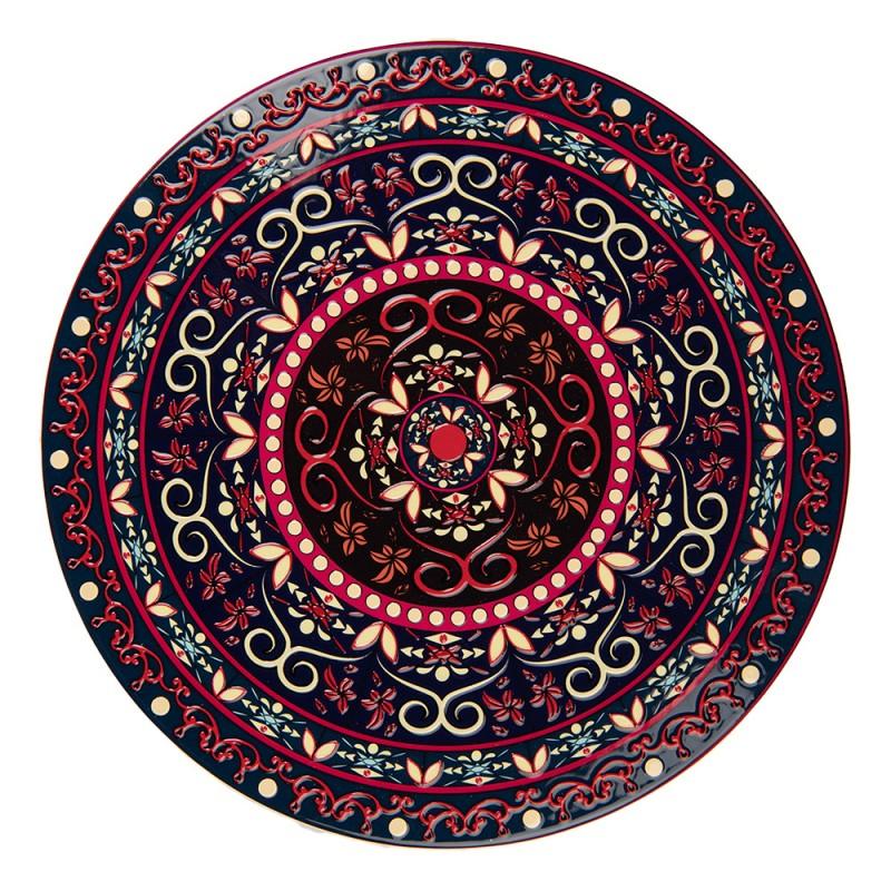 clayre & eef 6CE2057 Onderzetters Pannen Ø 25 cm Rood Keramiek