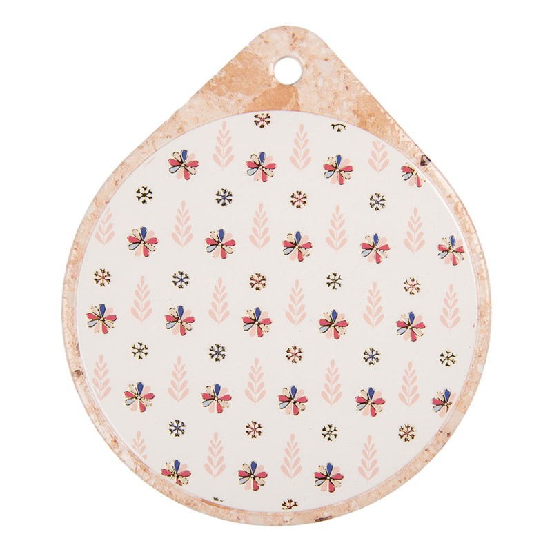 clayre & eef 6CE2062 Onderzetters Pannen 20x23 cm Beige Keramiek