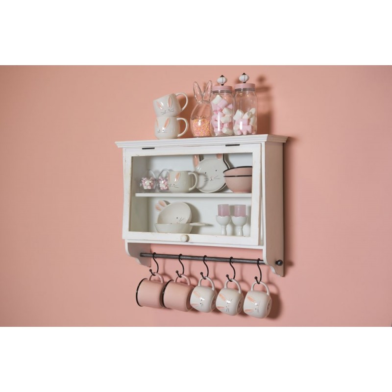 Clayre & Eef 6CEBO0054 Soepbord 11x27x3 Cm Beige Keramiek Konijn Rond Soepkom