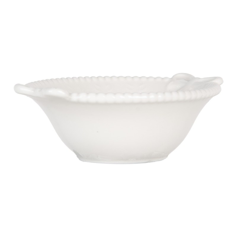 Clayre & Eef 6CEBO0200M Kom 75 Ml Wit Keramiek Vlinders