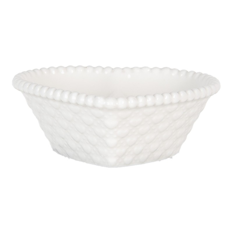 Clayre & Eef 6CEBO0203S Kom 25 Ml Wit Keramiek Hartvormig