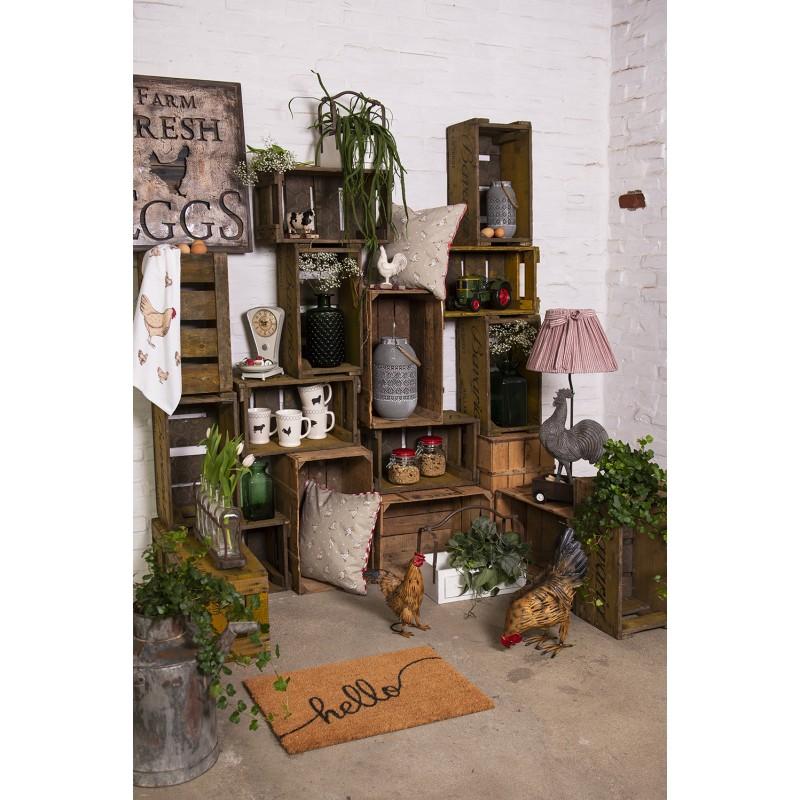 Clayre & Eef 6CEMU0095 Mok 300 Ml Beige Zwart Keramiek Varken Rond Theemok