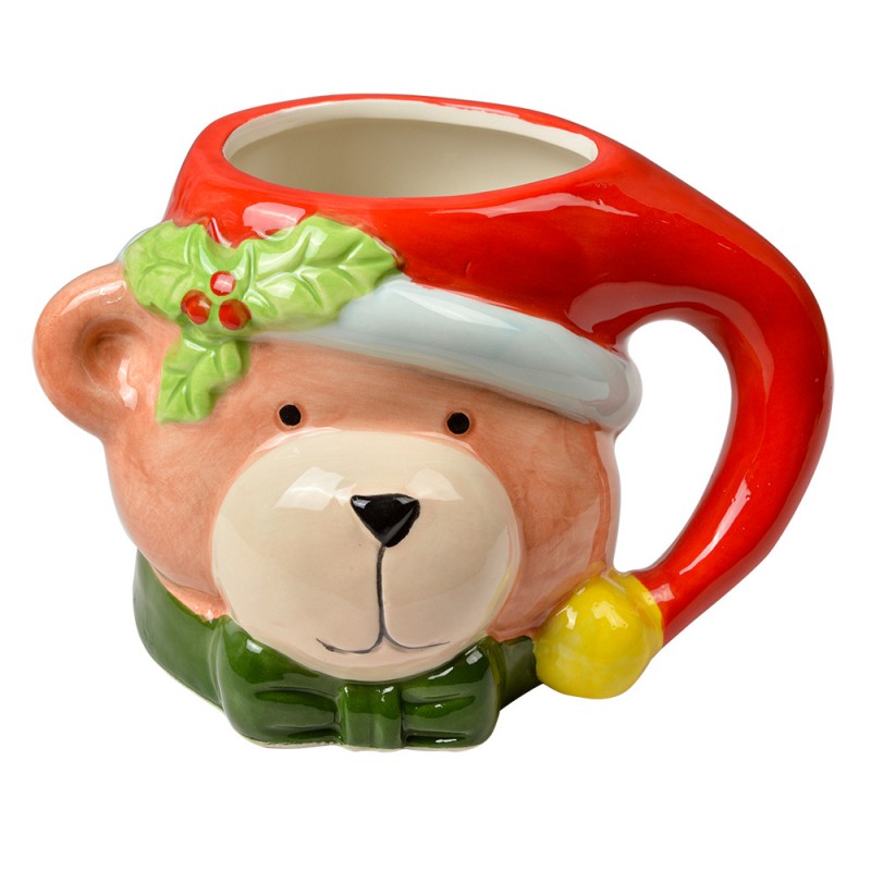 clayre & eef 6CEMU0187 Mok Beer 525 ml Bruin Keramiek