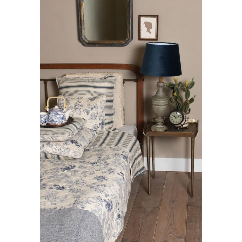 Clayre & Eef 6CETE0087 Theepot Met Filter 800 Ml Blauw Porselein Bloemen Rond Theekan