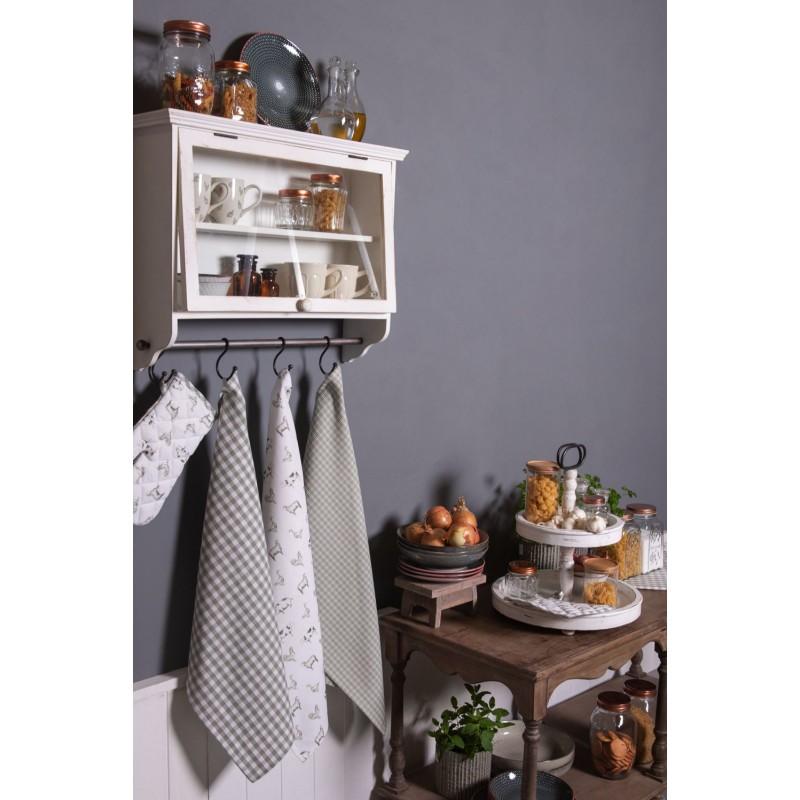 Clayre & Eef 6GL2419L Voorraadpot Ø 8x15 Cm Glas Rond Voorraadbus