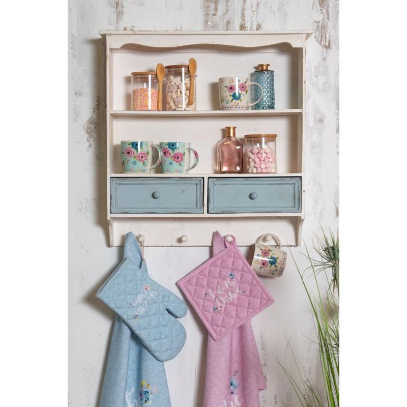 Clayre & Eef 6GL2419S Voorraadpot Ø 8x10 Cm Glas Rond Voorraadbus