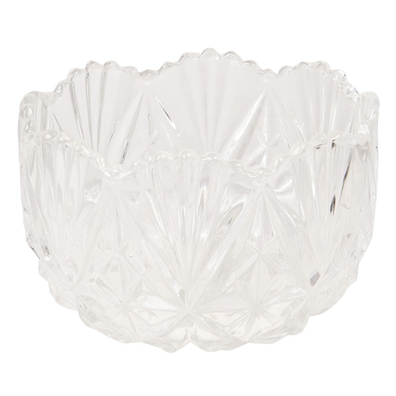 Clayre & Eef 6GL2831 Glazen Potje Ø 13x19 Cm Glas Rond Potje