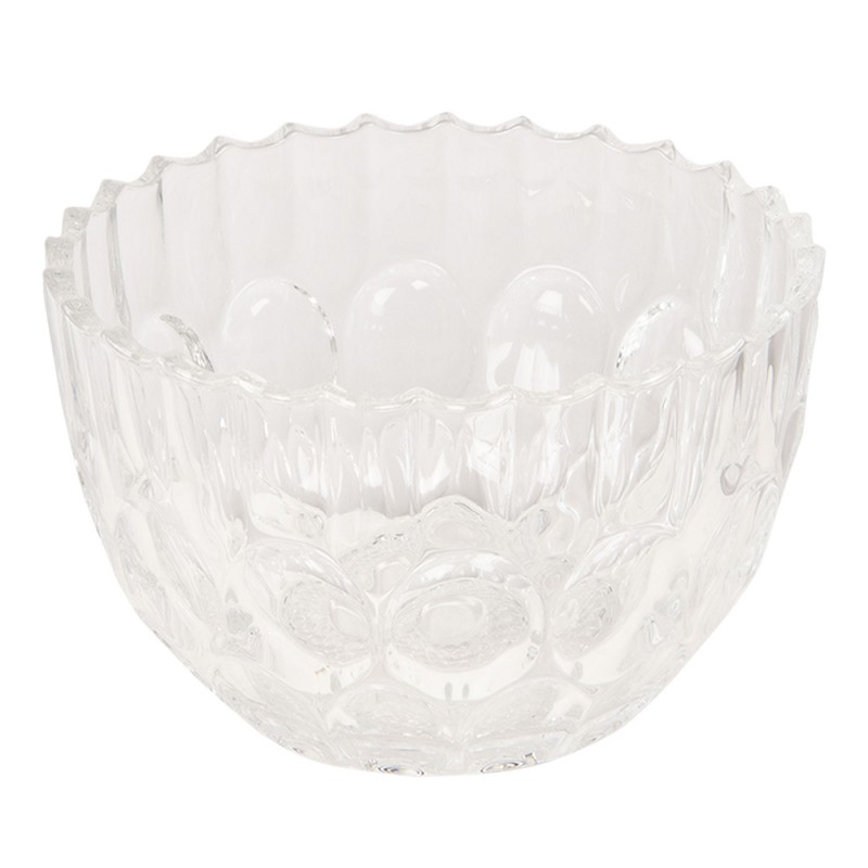 Clayre & Eef 6GL2832 Glazen Potje Ø 14x17 Cm Glas Rond Potje