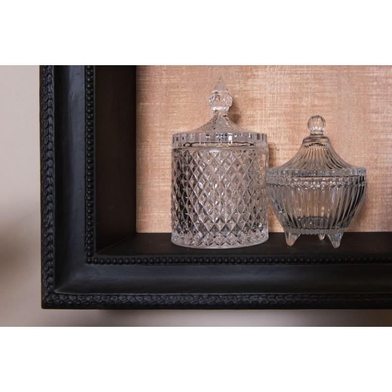 Clayre & Eef 6GL2839 Glazen Potje Ø 8x13 Cm Glas Rond Potje